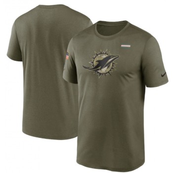 Men's Miami Dolphins 2021 Olive Salute To Service Legend Performance T-Shirt Men's Miami Dolphins 2021 Olive Salute To Service Legend Performance T-Shirt