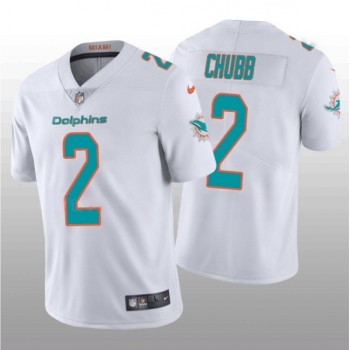 Men's Miami Dolphins #2 Bradley Chubb 2022 White Vapor Untouchable Limited Stitched Jersey Men's Miami Dolphins #2 Bradley Chubb 2022 White Vapor Untouchable Limited Stitched Jersey