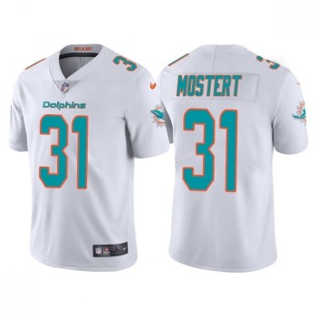 Men's Miami Dolphins #31 Raheem Mostert White Vapor Untouchable Limited Stitched Football Jersey Men's Miami Dolphins #31 Raheem Mostert White Vapor Untouchable Limited Stitched Football Jersey