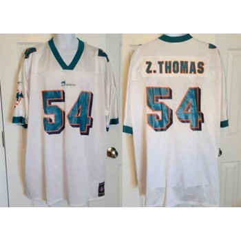 Men's Miami Dolphins #54 Zac Thomas White Stitched Football Jersey Men's Miami Dolphins #54 Zac Thomas White Stitched Football Jersey