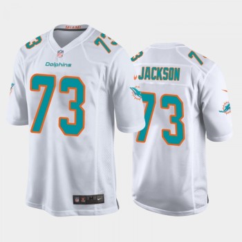 Men's Miami Dolphins #73 Austin Jackson White Stitched Jersey Men's Miami Dolphins #73 Austin Jackson White Stitched Jersey