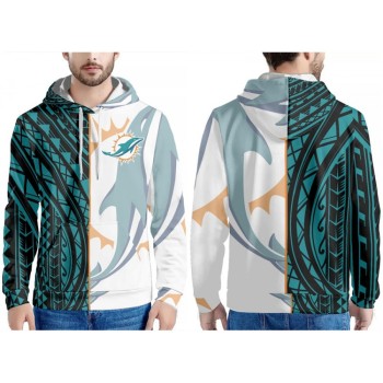 Men's Miami Dolphins Aqua/Black/White Pullover Hoodie Men's Miami Dolphins Aqua/Black/White Pullover Hoodie