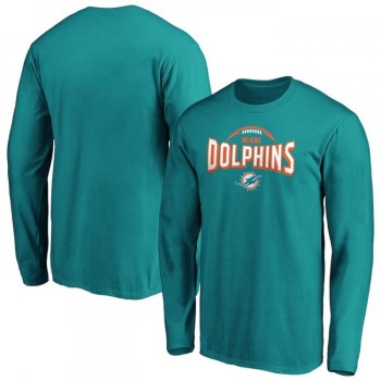 Men's Miami Dolphins Aqua Clamp Down Long Sleeve T-Shirt Men's Miami Dolphins Aqua Clamp Down Long Sleeve T-Shirt
