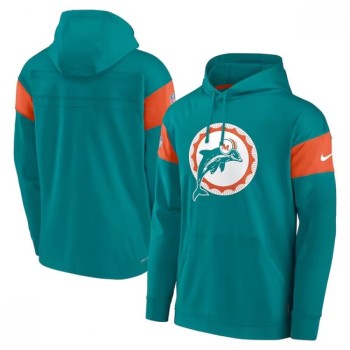 Men's Miami Dolphins Aqua Performance Pullover Hoodie Men's Miami Dolphins Aqua Performance Pullover Hoodie