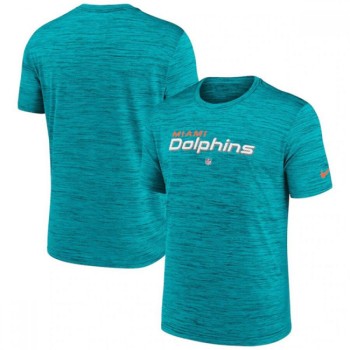 Men's Miami Dolphins Aqua Velocity Performance T-Shirt Men's Miami Dolphins Aqua Velocity Performance T-Shirt