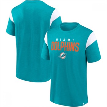 Men's Miami Dolphins Aqua/White Home Stretch Team T-Shirt Men's Miami Dolphins Aqua/White Home Stretch Team T-Shirt