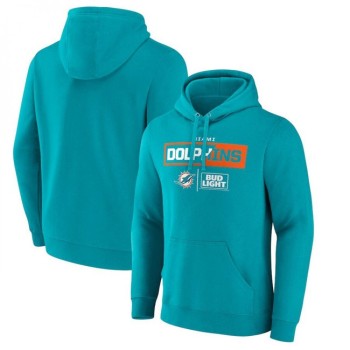 Men's Miami Dolphins Aqua x Bud Light Pullover Hoodie Men's Miami Dolphins Aqua x Bud Light Pullover Hoodie