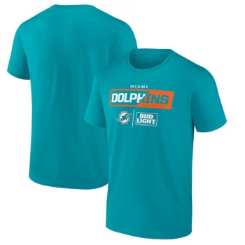 Men's Miami Dolphins Aqua x Bud Light T-Shirt Men's Miami Dolphins Aqua x Bud Light T-Shirt