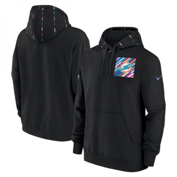 Men's Miami Dolphins Black 2023 Crucial Catch Club Pullover Hoodie Men's Miami Dolphins Black 2023 Crucial Catch Club Pullover Hoodie