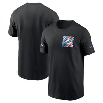 Men's Miami Dolphins Black 2023 Crucial Catch Sideline Tri-Blend T-Shirt Men's Miami Dolphins Black 2023 Crucial Catch Sideline Tri-Blend T-Shirt