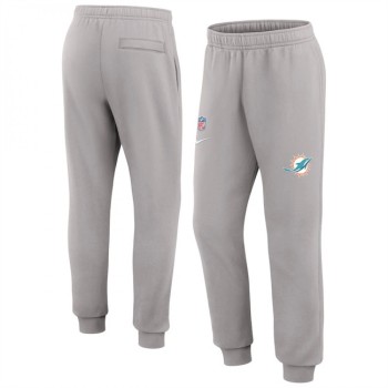 Men's Miami Dolphins Grey Chop Block Fleece Sweatpants Men's Miami Dolphins Grey Chop Block Fleece Sweatpants
