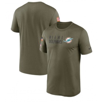 Men's Miami Dolphins Olive 2022 Salute to Service Legend Team T-Shirt Men's Miami Dolphins Olive 2022 Salute to Service Legend Team T-Shirt