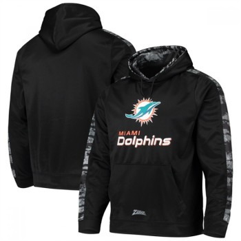 Men's Miami Dolphins Zubaz Black Tonal Oxide Pullover Hoodie Men's Miami Dolphins Zubaz Black Tonal Oxide Pullover Hoodie