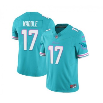 Men's Miami Dolphins #17 Jaylen Waddle Aqua 2023 F.U.S.E Vapor Limited Stitched Football Jersey Men's Miami Dolphins #17 Jaylen Waddle Aqua 2023 F.U.S.E Vapor Limited Stitched Football Jersey