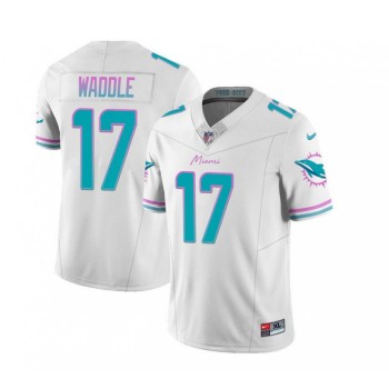 Men's Miami Dolphins #17 Jaylen Waddle White 2023 F.U.S.E Vapor Limited Stitched Football Jersey Men's Miami Dolphins #17 Jaylen Waddle White 2023 F.U.S.E Vapor Limited Stitched Football Jersey