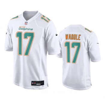 Men's Miami Dolphins #17 Jaylen Waddle White Fashion Vapor Untouchable Stitched Football Jersey Men's Miami Dolphins #17 Jaylen Waddle White Fashion Vapor Untouchable Stitched Football Jersey