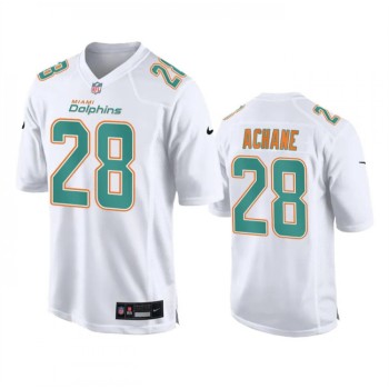 Men's Miami Dolphins #28 De'Von Achane White Fashion Vapor Untouchable Stitched Football Jersey Men's Miami Dolphins #28 De'Von Achane White Fashion Vapor Untouchable Stitched Football Jersey
