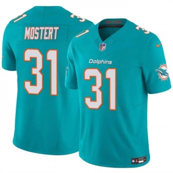 Men's Miami Dolphins #31 Raheem Mostert Aqua 2023 F.U.S.E Vapor Limited Stitched Football Jersey Men's Miami Dolphins #31 Raheem Mostert Aqua 2023 F.U.S.E Vapor Limited Stitched Football Jersey