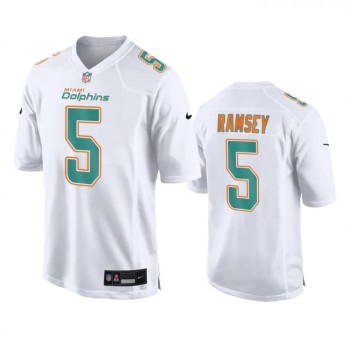 Men's Miami Dolphins #5 Jalen Ramsey White Fashion Vapor Untouchable Stitched Football Jersey Men's Miami Dolphins #5 Jalen Ramsey White Fashion Vapor Untouchable Stitched Football Jersey
