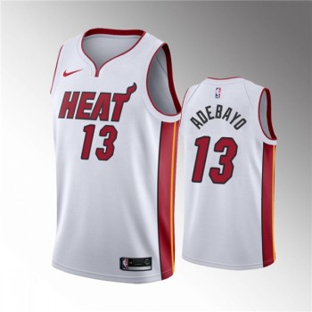 Men's Miami Heat #13 Bam Adebayo White Association Edition Swingman Stitched Jersey Men's Miami Heat #13 Bam Adebayo White Association Edition Swingman Stitched Jersey
