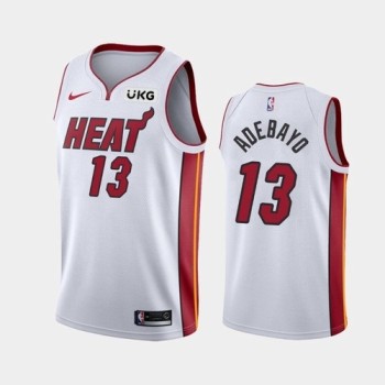 Men's Miami Heat #13 Bam Adebayo White Association Stitched NBA Jersey Men's Miami Heat #13 Bam Adebayo White Association Stitched NBA Jersey