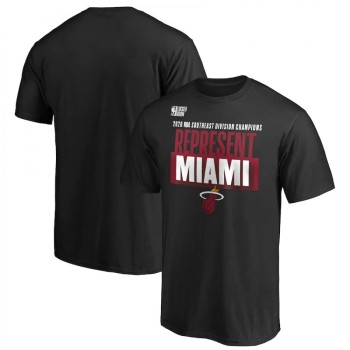 Men's Miami Heat 2020 Black Southeast Division Champions Locker Room T-Shirt Men's Miami Heat 2020 Black Southeast Division Champions Locker Room T-Shirt