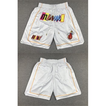 Men's Miami Heat 2022/23 White City Edition Shorts (Run Small) Men's Miami Heat 2022/23 White City Edition Shorts (Run Small)