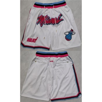 Men's Miami Heat 2022/23 White Shorts (Run Small) Men's Miami Heat 2022/23 White Shorts (Run Small)