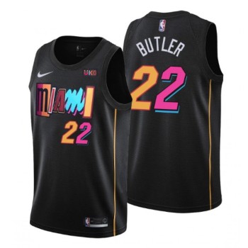 Men's Miami Heat #22 Jimmy Butler Black 2021/2022 City Edition Stitched Jersey Men's Miami Heat #22 Jimmy Butler Black 2021/2022 City Edition Stitched Jersey
