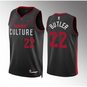 Men's Miami Heat #22 Jimmy Butler Black 2023/24 City Edition Stitched Basketball Jersey Men's Miami Heat #22 Jimmy Butler Black 2023/24 City Edition Stitched Basketball Jersey