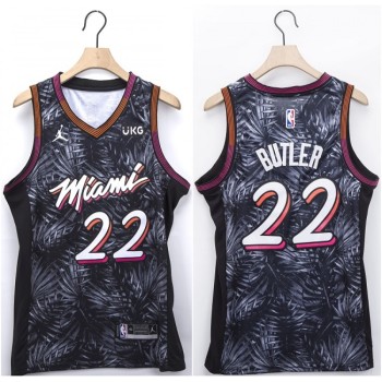 Men's Miami Heat #22 Jimmy Butler Black Lights Stitched NBA Jersey Men's Miami Heat #22 Jimmy Butler Black Lights Stitched NBA Jersey