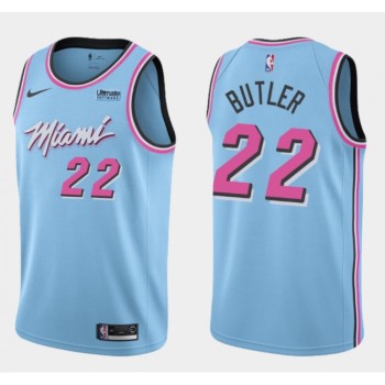 Men's Miami Heat #22 Jimmy Butler Blue City Edition Swingman Stitched Jersey Men's Miami Heat #22 Jimmy Butler Blue City Edition Swingman Stitched Jersey