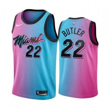 Men's Miami Heat #22 Jimmy Butler Blue/Pink City Edition Vice Stitched Jersey Men's Miami Heat #22 Jimmy Butler Blue/Pink City Edition Vice Stitched Jersey