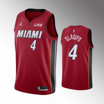 Men's Miami Heat #4 Victor Oladipo Red With UKG Patch Stitched Jersey Men's Miami Heat #4 Victor Oladipo Red With UKG Patch Stitched Jersey