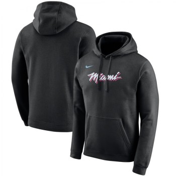 Men's Miami Heat Black City Edition Club Pullover Hoodie Men's Miami Heat Black City Edition Club Pullover Hoodie