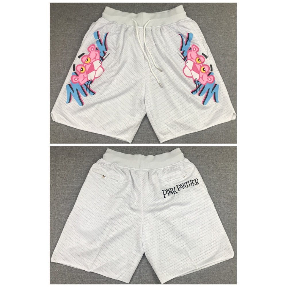 Men's Miami Heat White 'Pink Panther'Shorts (Run Small)