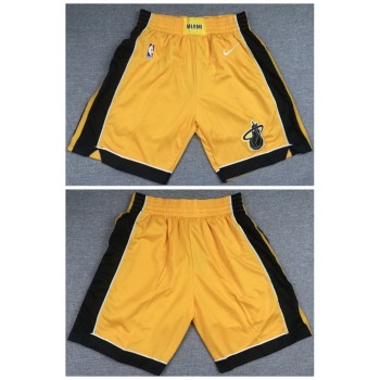 Men's Miami Heat Yellow Shorts (Run Small) Men's Miami Heat Yellow Shorts (Run Small)
