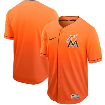 Men's Miami Marlins Blank Yellow Fade Stitched MLB Jersey Men's Miami Marlins Blank Yellow Fade Stitched MLB Jersey
