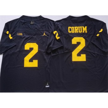 Men's Michigan Wolverines #2 CORUM Blue Stitched Jersey Men's Michigan Wolverines #2 CORUM Blue Stitched Jersey