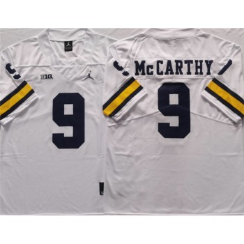 Men's Michigan Wolverines #9 McCARTHY White Stitched Jersey Men's Michigan Wolverines #9 McCARTHY White Stitched Jersey