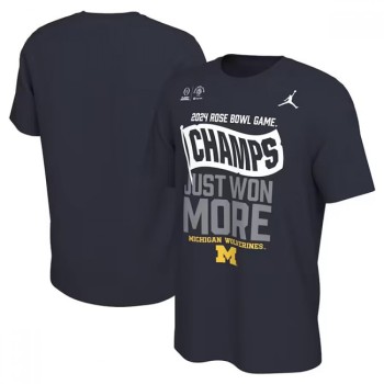 Men's Michigan Wolverines Navy 2024 Rose Bowl Champions Locker Room T-Shirt Men's Michigan Wolverines Navy 2024 Rose Bowl Champions Locker Room T-Shirt