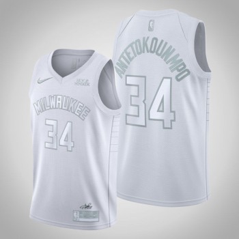 Men's Milwaukee Bucks #34 Giannis Antetokounmpo White Stitched MVP Jersey Men's Milwaukee Bucks #34 Giannis Antetokounmpo White Stitched MVP Jersey