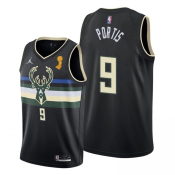 Men's Milwaukee Bucks #9 Bobby Portis 2021 Black Finals Champions Stitched Basketball Jersey Men's Milwaukee Bucks #9 Bobby Portis 2021 Black Finals Champions Stitched Basketball Jersey