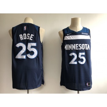 Men's Minnesota Timberwolves #25 Derrick Rose Navy Icon Edition Swingman Stitched NBA Jersey
