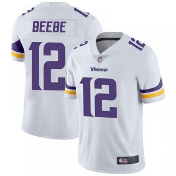 Men's Minnesota Vikings #12 Chad Beebe White Vapor Untouchable Limited Stitched Jersey Men's Minnesota Vikings #12 Chad Beebe White Vapor Untouchable Limited Stitched Jersey