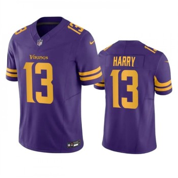 Men's Minnesota Vikings #13 N'Keal Harry Purple 2023 F.U.S.E. Color Rush Limited Stitched Jersey Men's Minnesota Vikings #13 N'Keal Harry Purple 2023 F.U.S.E. Color Rush Limited Stitched Jersey