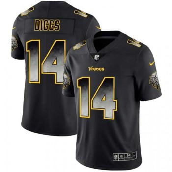 Men's Minnesota Vikings #14 Stefon Diggs Black 2019 Smoke Fashion Limited Stitched NFL Jersey Men's Minnesota Vikings #14 Stefon Diggs Black 2019 Smoke Fashion Limited Stitched NFL Jersey