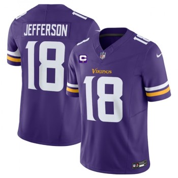 Men's Minnesota Vikings #18 Justin Jefferson Purple 2023 F.U.S.E. With 1-Star C Patch Vapor Untouchable Limited Stitched Jersey Men's Minnesota Vikings #18 Justin Jefferson Purple 2023 F.U.S.E. With 1-Star C Patch Vapor Untouchable Limited Stitched Jersey