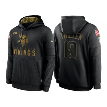 Men's Minnesota Vikings #19 Adam Thielen 2020 Black Salute to Service Sideline Performance Pullover Hoodie Men's Minnesota Vikings #19 Adam Thielen 2020 Black Salute to Service Sideline Performance Pullover Hoodie