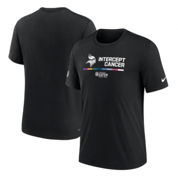 Men's Minnesota Vikings 2022 Black Crucial Catch Performance T-Shirt Men's Minnesota Vikings 2022 Black Crucial Catch Performance T-Shirt